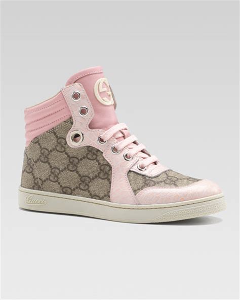 baby pink gucci|pink gucci shoes high top.